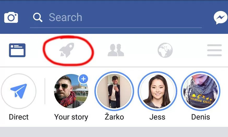 "فيس بوك" تختبر زر "صاروخ الفضاء" - (انترنت)