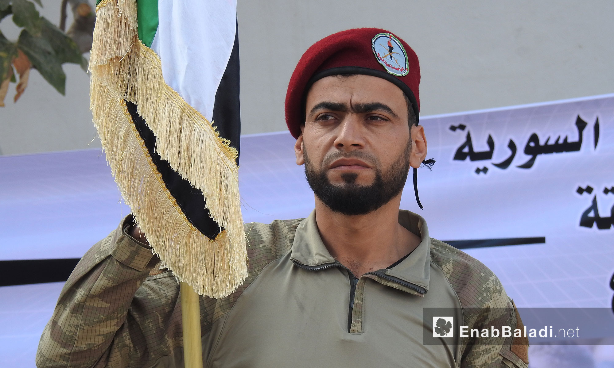 فرقة الحمزة تسلم كليتها العسكرية الى وزارة الدفاع التابعة للحكومة السورية المؤقتة - ريف حلب الشمالي - 1 تشرين الثاني 2017 (عنب بلدي)
