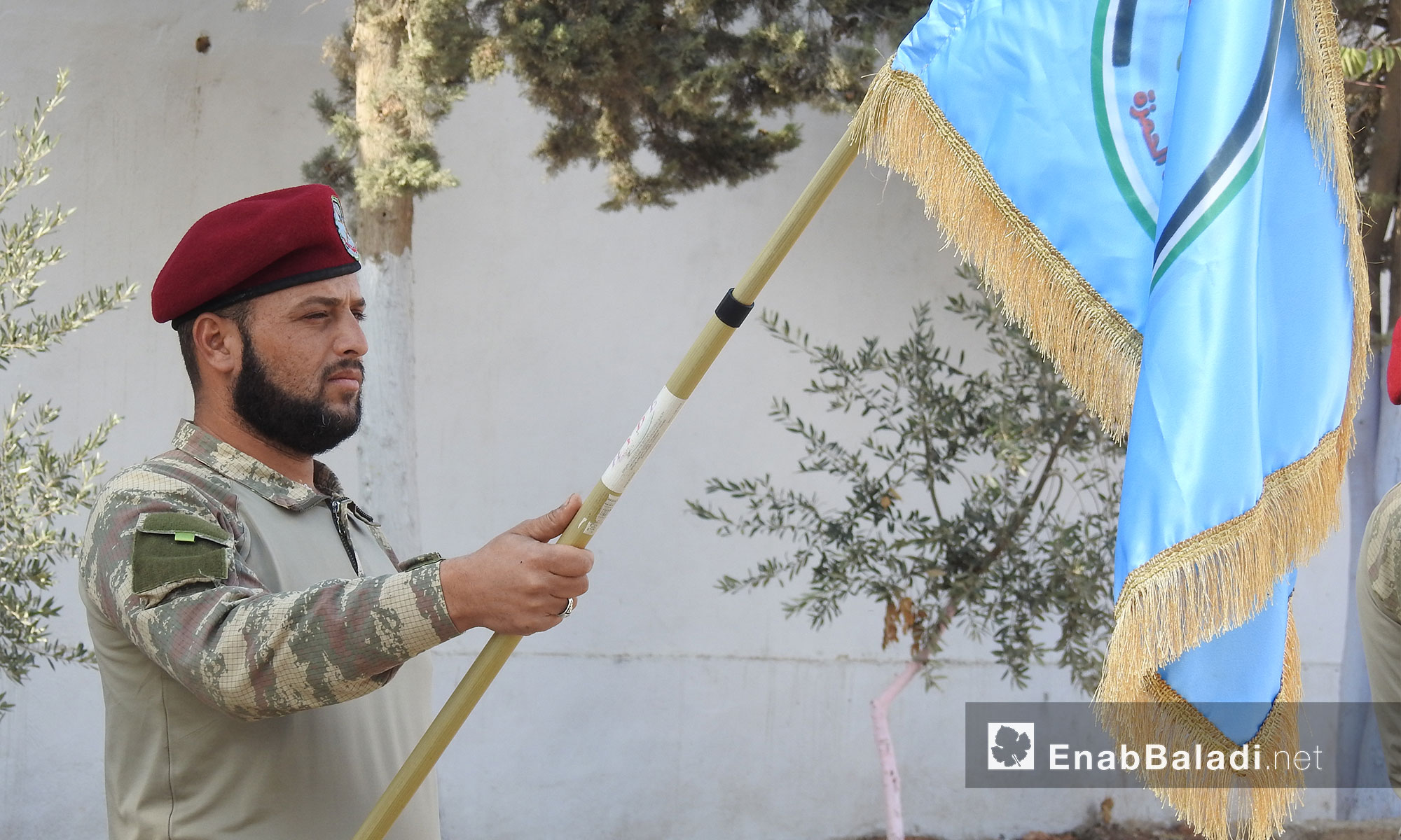 فرقة الحمزة تسلم كليتها العسكرية الى وزارة الدفاع التابعة للحكومة السورية المؤقتة - ريف حلب الشمالي - 1 تشرين الثاني 2017 (عنب بلدي)