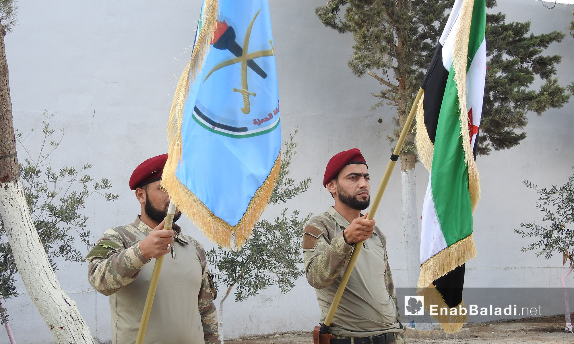 فرقة الحمزة تسلم كليتها العسكرية الى وزارة الدفاع التابعة للحكومة السورية المؤقتة - ريف حلب الشمالي - 1 تشرين الثاني 2017 (عنب بلدي)