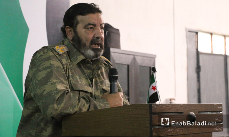 قادة الفصائل العسكرية في ريف حلب بعد الاجتماع الذي تشكل على أساسه "الجيش الوطني السوري" - 30 كانون الأول 2017 (عنب بلدي)