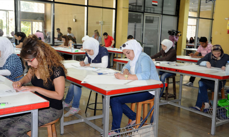 امتحانات كلية الهندسة في جامعة دمشق (سانا)
