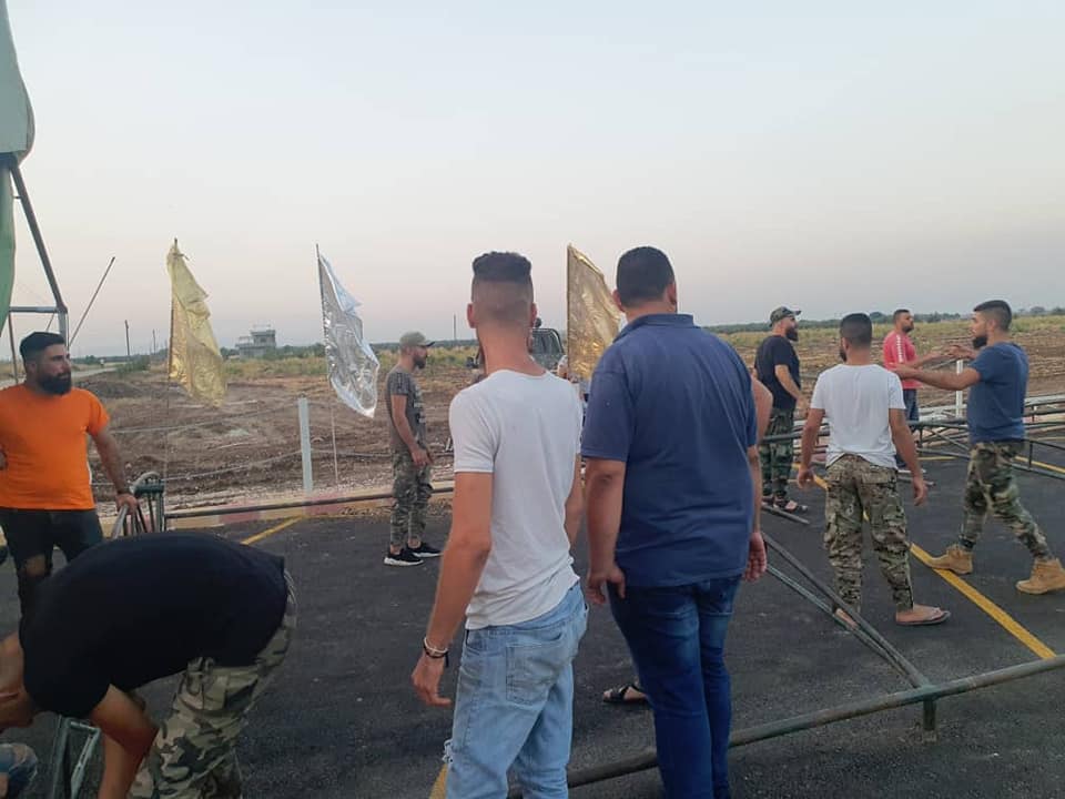 وضع حجر الأساس لكنيسة "آية صوفيا" في مدينة السقيلبية بحماة 5 من أيلول 2020 (الدفاع الوطني في السقيلبية)