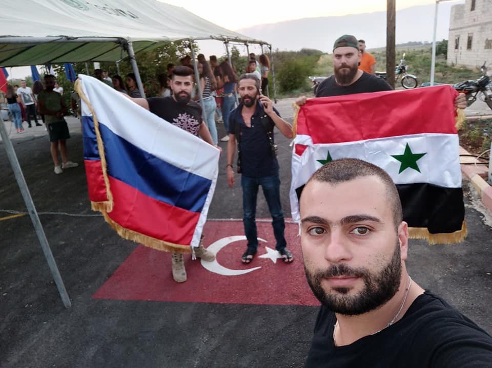 وضع حجر الأساس لكنيسة "آية صوفيا" في مدينة السقيلبية بحماة 5 من أيلول 2020 (الدفاع الوطني في السقيلبية)