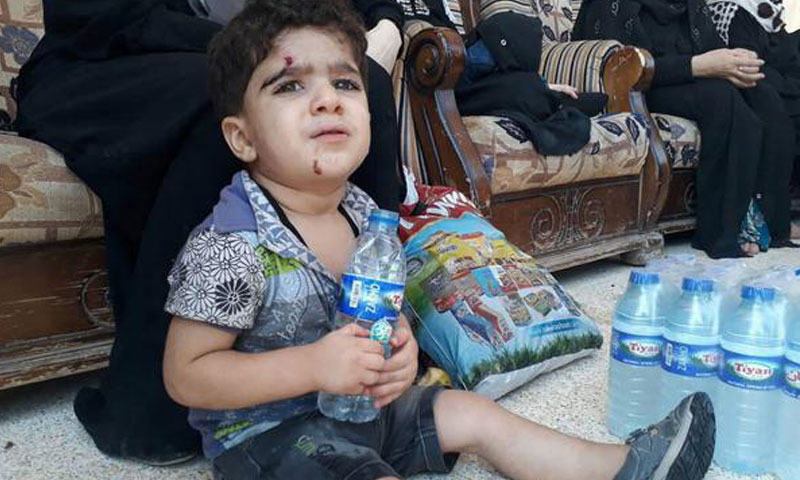 Civilians from al-Rawda neighborhood in Raqqa, whom Syrian Democratic Forces QSD claimed to have liberated from ISIS - 26 August, 2017 (Euphrates anger)