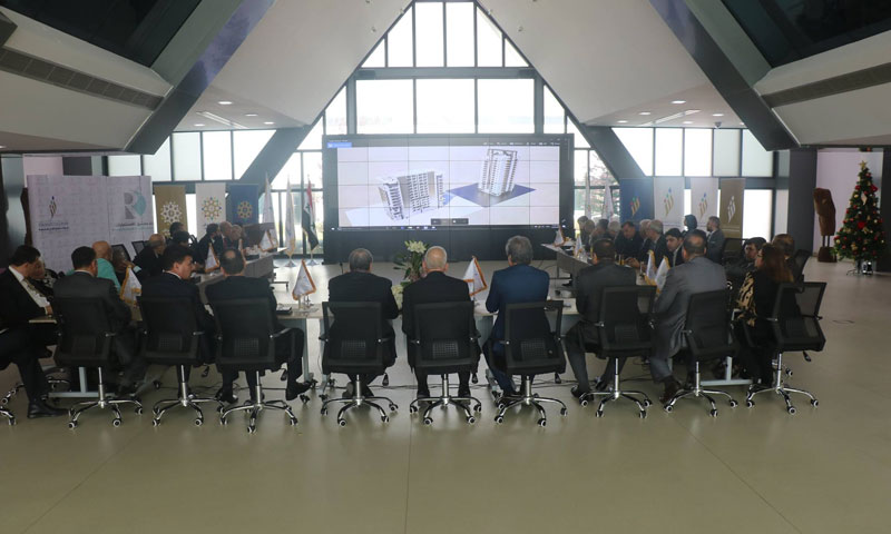 Meeting of members of Damascus Cham Holding Company in Marota City project - 10 December 2018 (Damascus Cham Holding Company Facebook page)