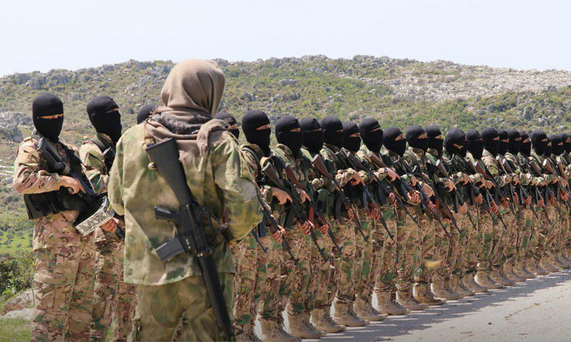 Troops of the Jihad and Tawhid Battalion of the Hayat Tahrir al-Sham, rural Idlib - April 2019 (Ebaa news agency)