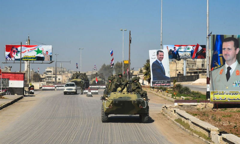 Russian armored vehicle in the streets of Aleppo - February 17, 2017 (Sputnik)