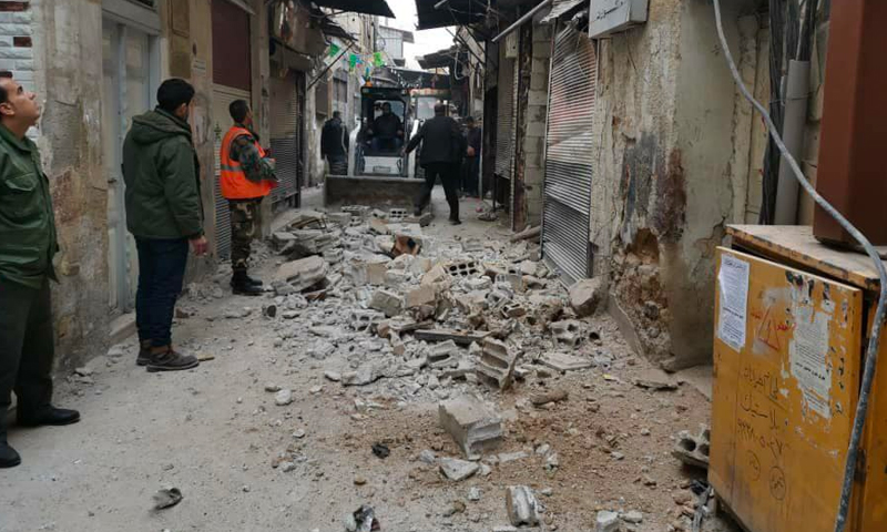 Building collapses in al-Shaghour neighborhood in Damascus; official clarifies reasons Building collapses in al-Shaghour neighborhood in Damascus; official clarifies reasons